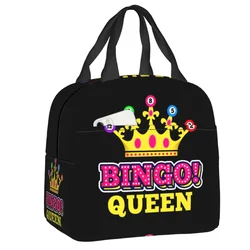 Bingo queen-女性用ランチボックス,温かいまたは冷たい飲み物のクーラー,断熱,再利用可能なオフィスバッグ,防水,ピクニック用