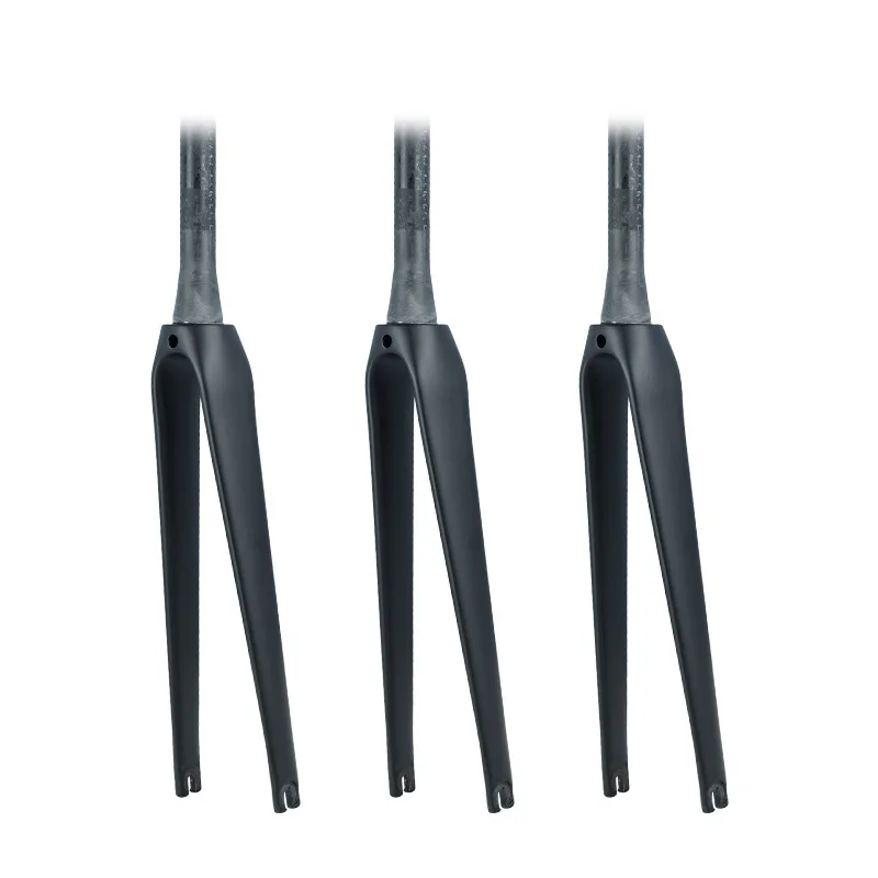 

Carbon Fiber Front Fork Rim Brake Road Bike Thru Axle Full Internal Cable Routing Straight Tube Lightweight