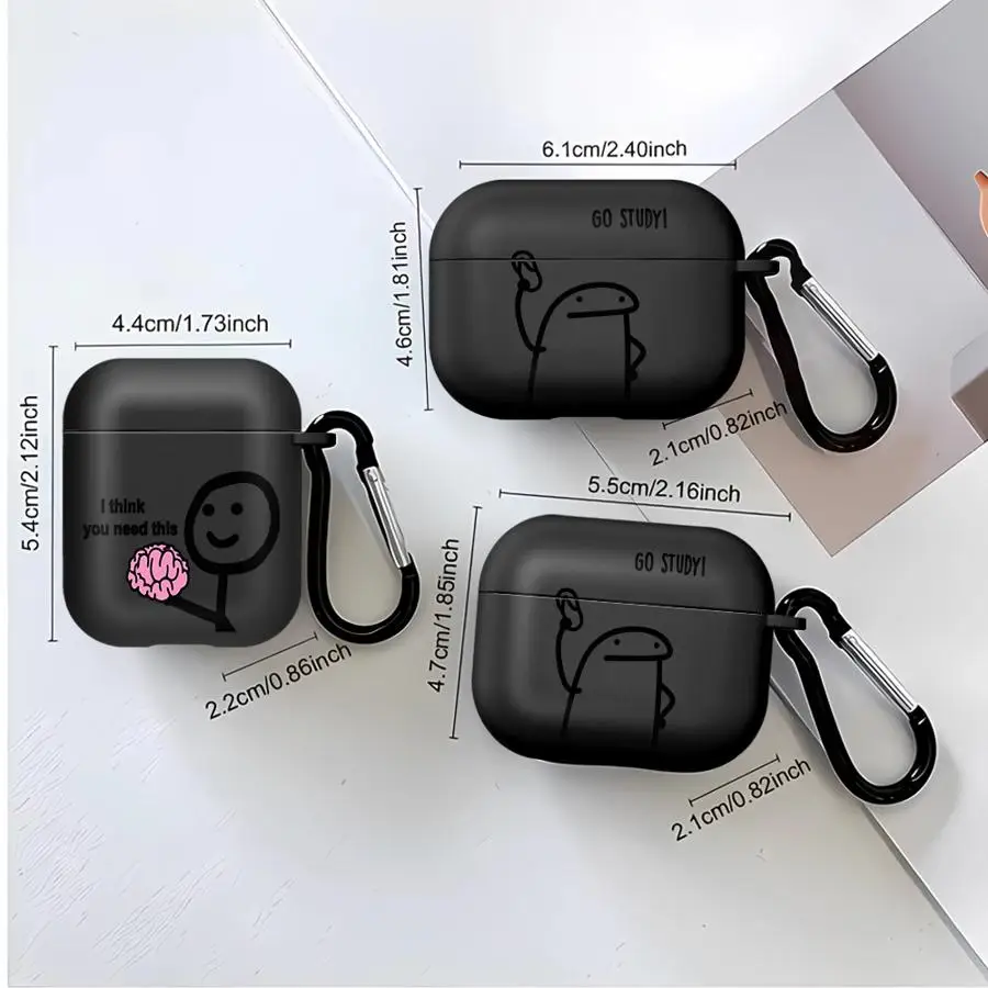 Case For Airpods Pro 3 Pro2 1 2 Pro3 4 Earphone Cases Cover Cartoon Stick Figure Art view 6