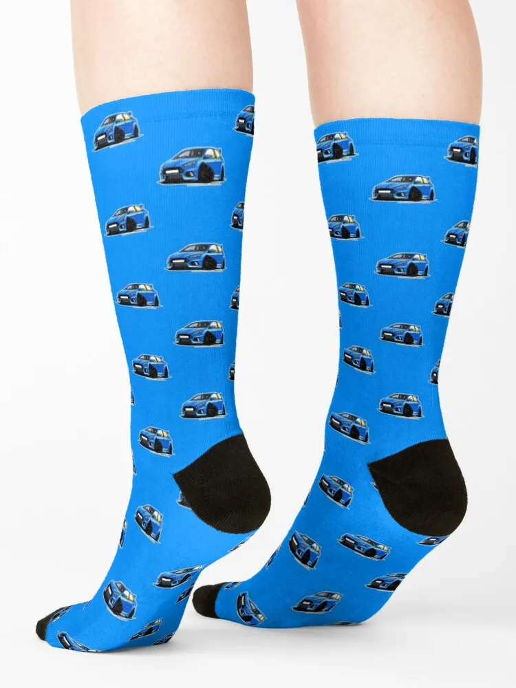 Ford Focus (Mk3) RS Blue Socks crazy compression Woman Socks Men's