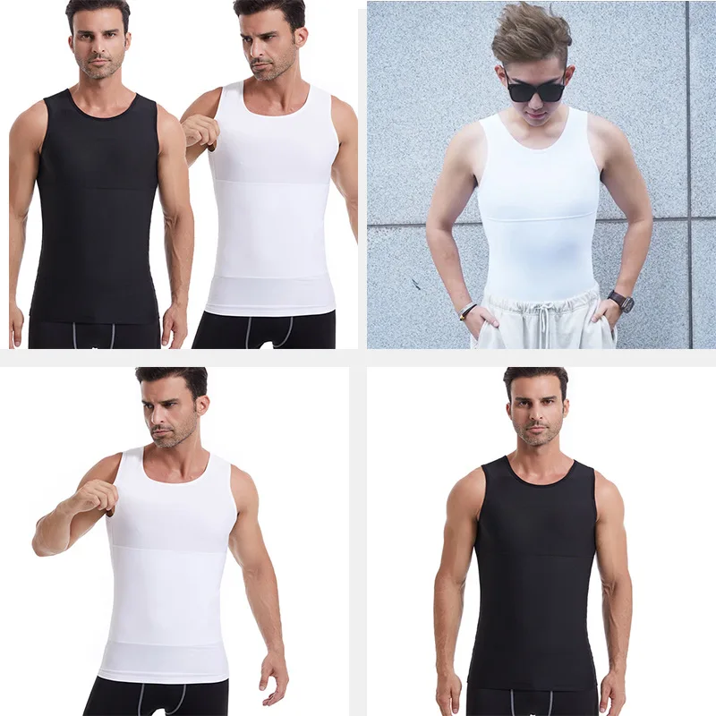Summer Men's Belly Tie High Elastic Sports Vest