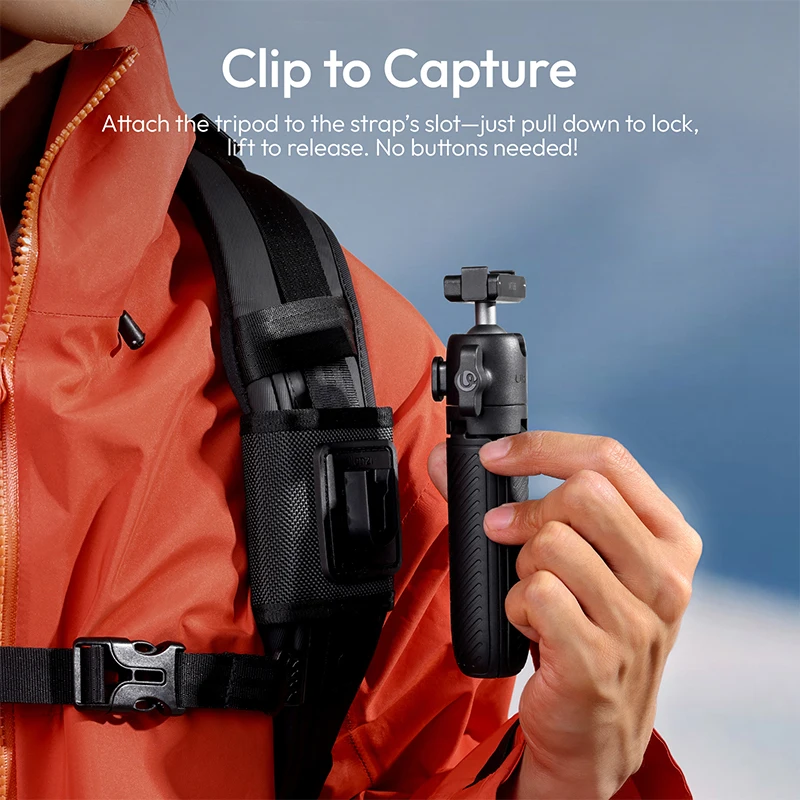 Ulanzi MT66 ClipMate Tripod with Action Connector 3-in-1 Versatility Backpack Clip Selfie Stick Tripod Mode for Camera Vlog Shot