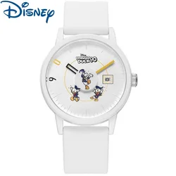 Disney-Reloj de pulsera de cuarzo Unisex para niños, cronógrafo de dibujos animados, Pato Donald, aniversario de 90 años, niño, niña, estudiantes, nuevo regalo