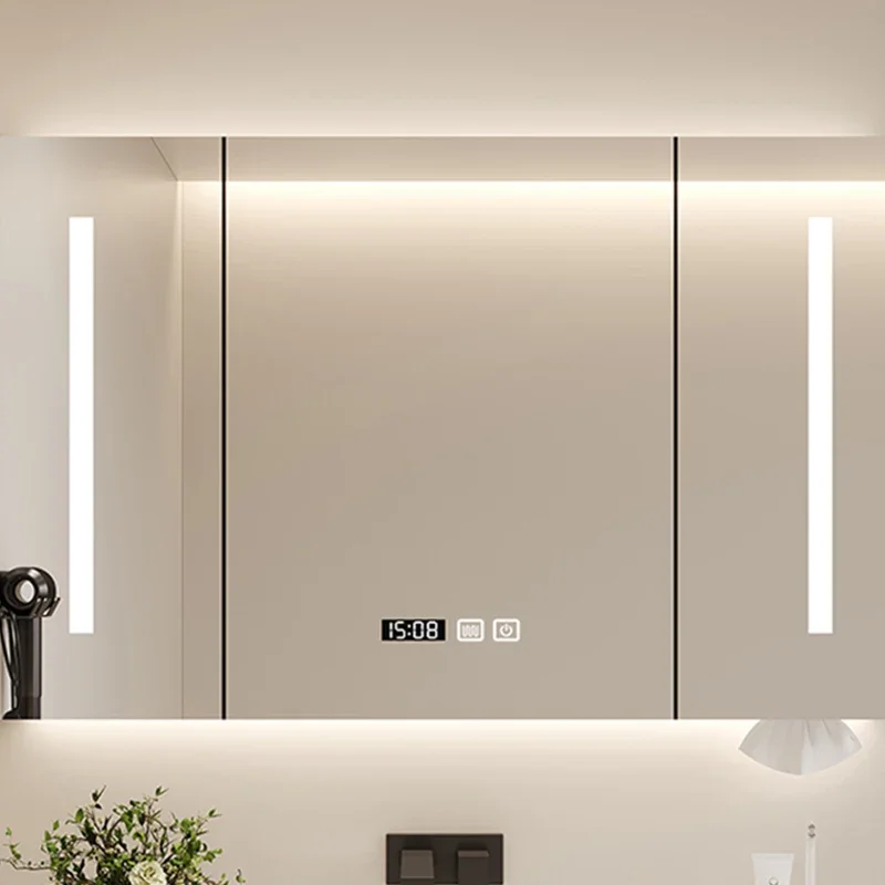 Italian Style Intelligent Bathroom Cabinets Wall-mounted Touch Bathroom Cabinets Defogging Home Furniture Compartiment HBMC