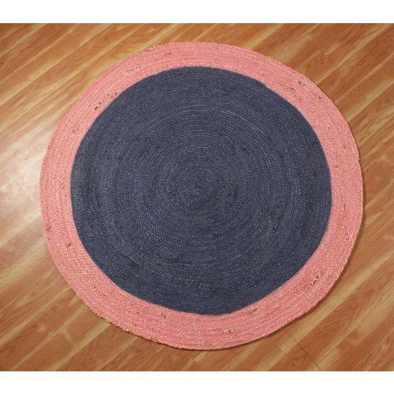 Rug Jute Round Rug Natural Jute Modern Area Rustic Look Area Rug Handmade