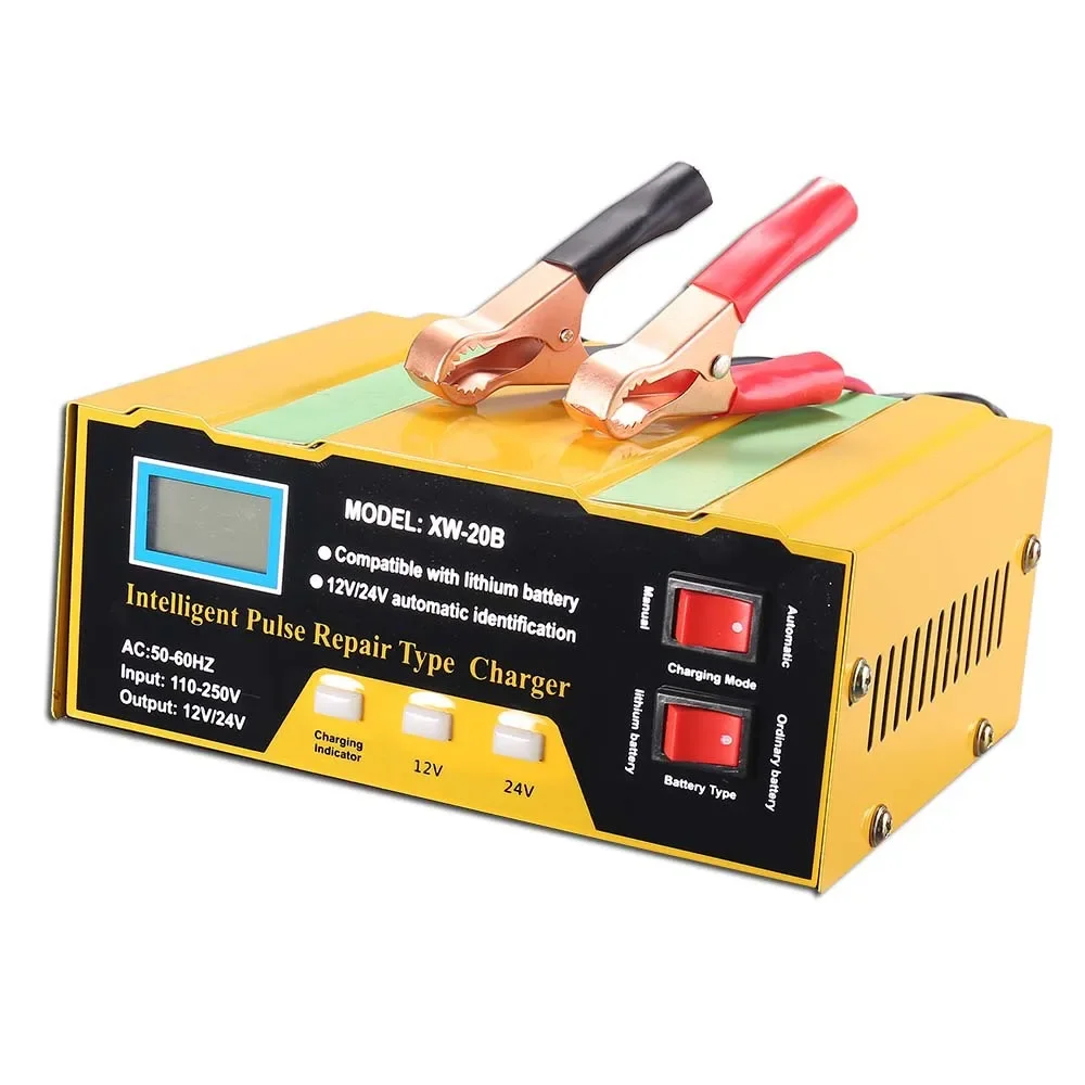 Car Battery Chargers 12V/24V Intelligent Pulse Repairing Charge Device Automotive Battery Trickle Maintainer for Car Truck