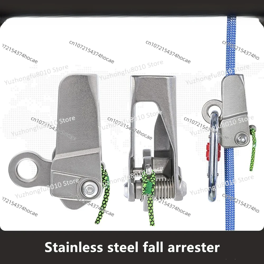 

Stainless Steel Fall Arrester Climbing Fall Protection Rescue Rope Grab High Aerial Anti-fall Equipment