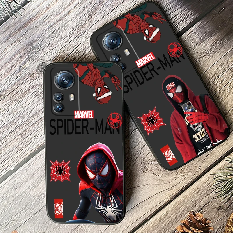 

Marvel SpiderMan Cool For Xiaomi Mi 14 13T 13 12T 12 11T 11i 11 10T 10 Pro Lite Ultra 5G Black TPU Phone Case