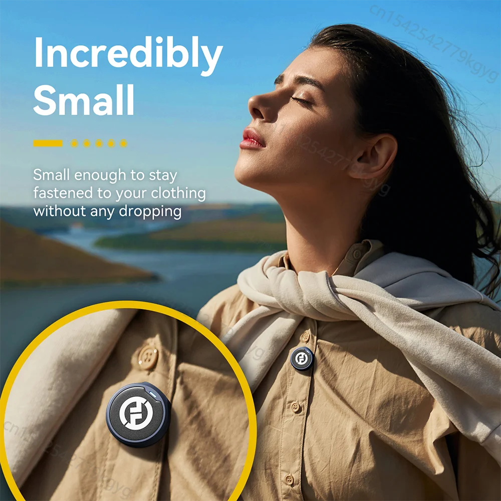 نظام ميكروفون Hollyland Lark M2 اللاسلكي Lavalier بطول 300 متر، ميكروفون صغير لطية صدر السترة لكاميرات iPhone Android