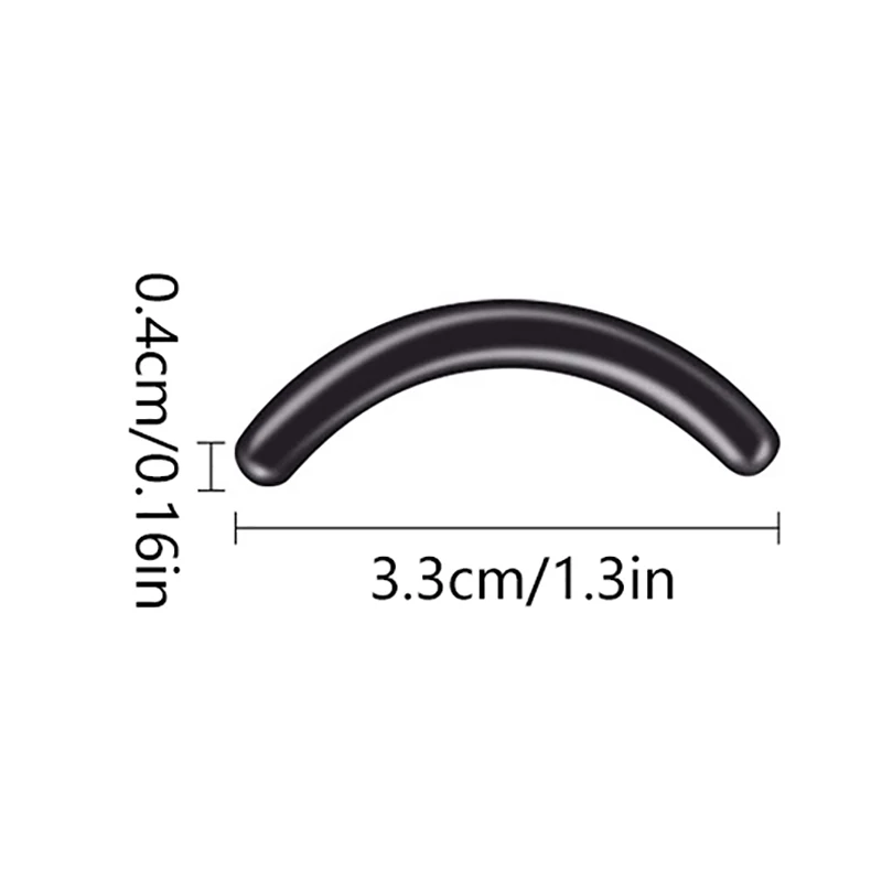 Piegaciglia colorato Sostituisci la gomma 30 pz/scatola Nero Bianco Blu Piegaciglia elastico Strisce di gomma di ricambio Accessori