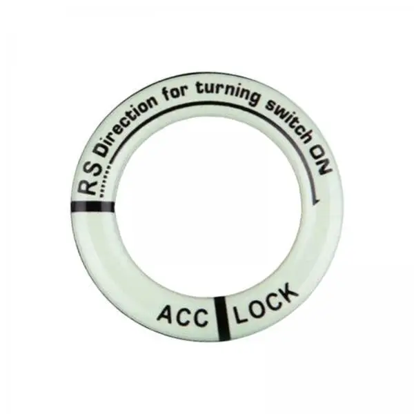 5-6pack Universal Ignition Switch Decoration Rings Glow in The Dark luminous