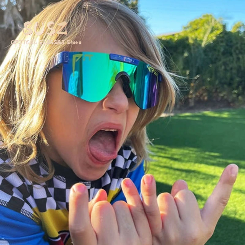 

SUSZ Kid's Outdoor cycling Two-Tone Glasses with Prescription Lens Sporty Outdoor Activity Suitable DrivingSafety UV Protection