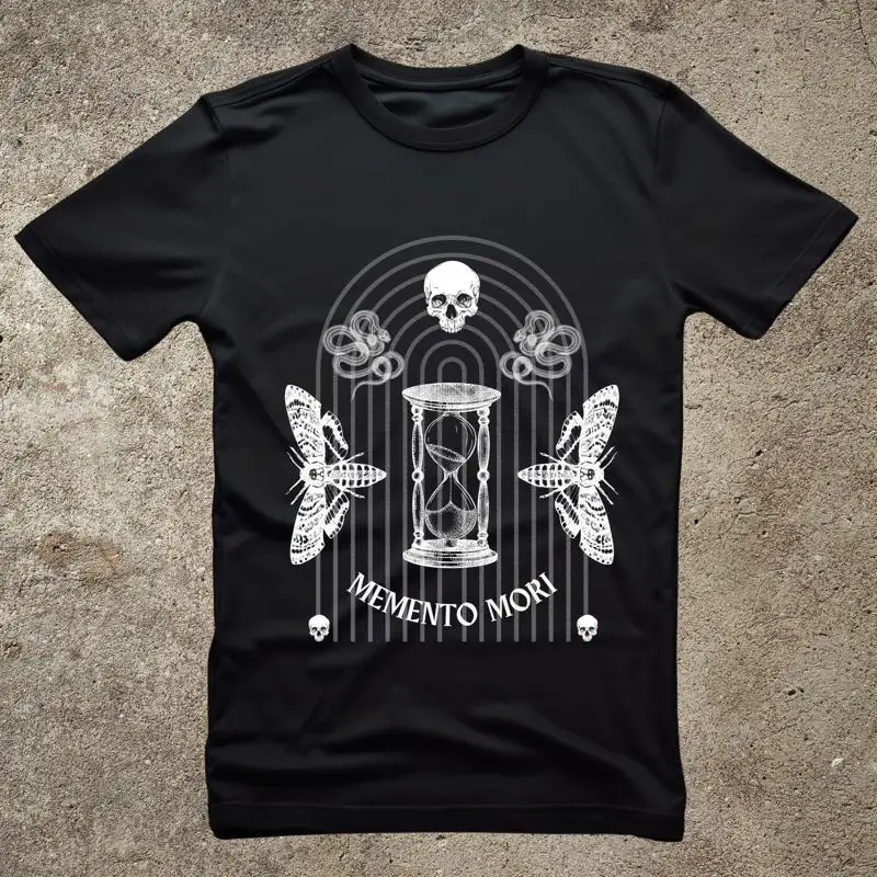 

Футболка Memento Mori унисекс, очаровательная футболка с юбкой с черепом