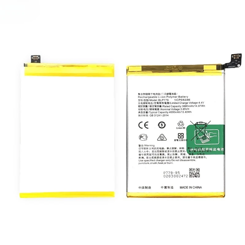 BLP779 for OPPO A93/F17Pro/Reno 4Z 5G/Reno 4lite Phone Battery High Quality High Capacity Replacement Bateria Grade A Cell