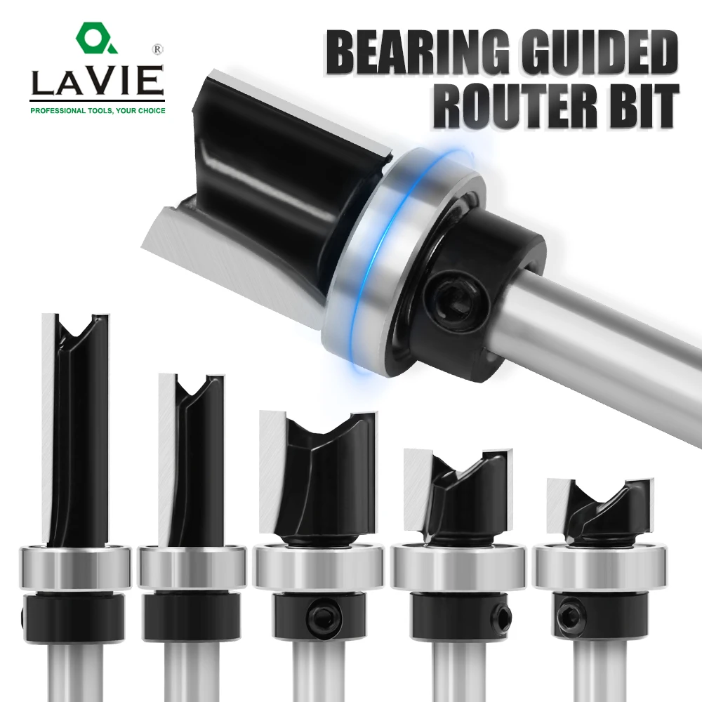 

1pc 6mm 1/4"Shank Bearing Straight Router Bit Woodworking Tools C06013A0819BK