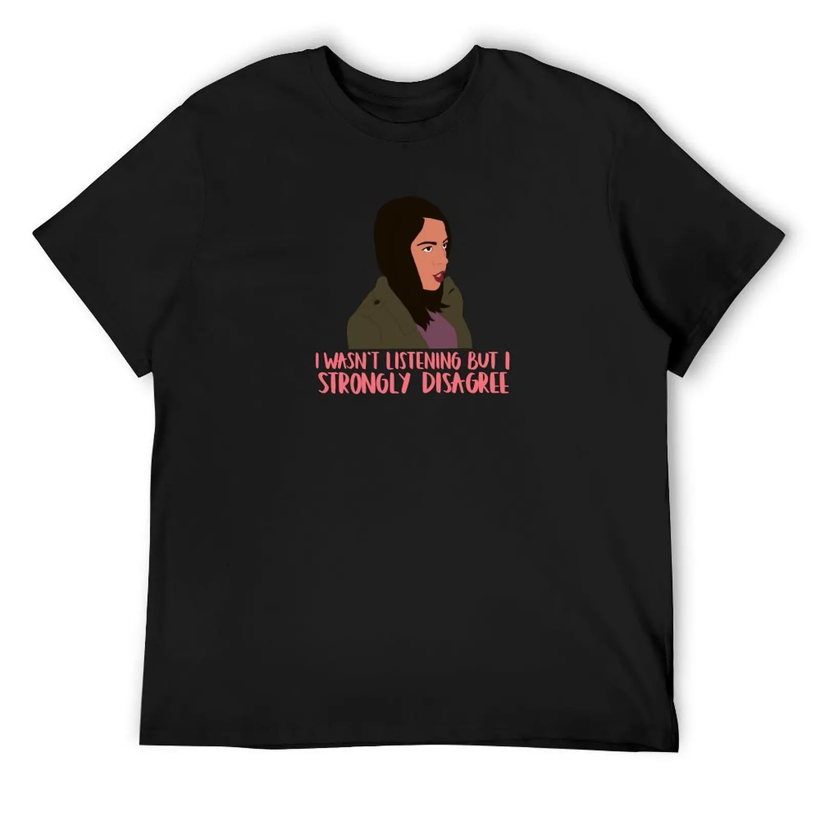 April Ludgate ‘Strongly Disagree’ Illustration T-Shirt anime tshirt blacks Men's t-shirt