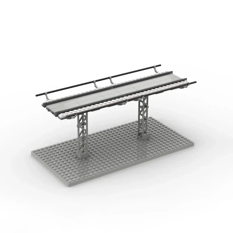 Model kolejowy miejski Moc Budynki Klocki kolejowe podwieszane Technologia Klocki modułowe Prezenty Zabawki świąteczne DIY Montaż