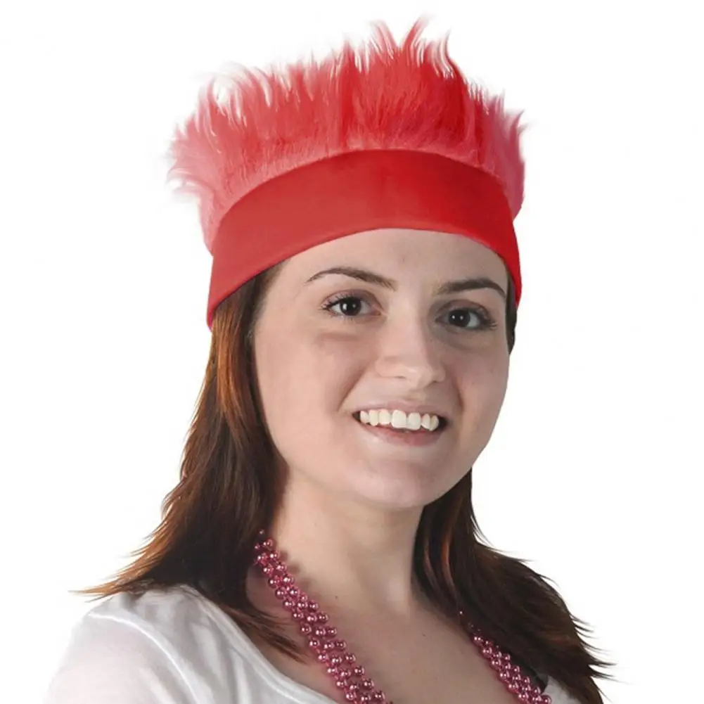 Hairy Costume Headband Empty Top Design Headband Wig Decor Elastic Soft Headgear Ball Fan Hair Accessory