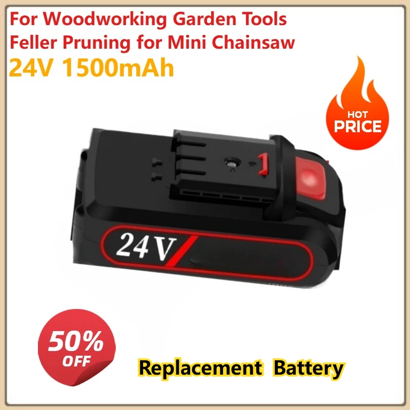 

for Woodworking Garden Tools Feller Pruning for Mini Chainsaw 24V 1500 MAh 4 Inches Suitable Chainsaw Battery Special Battery