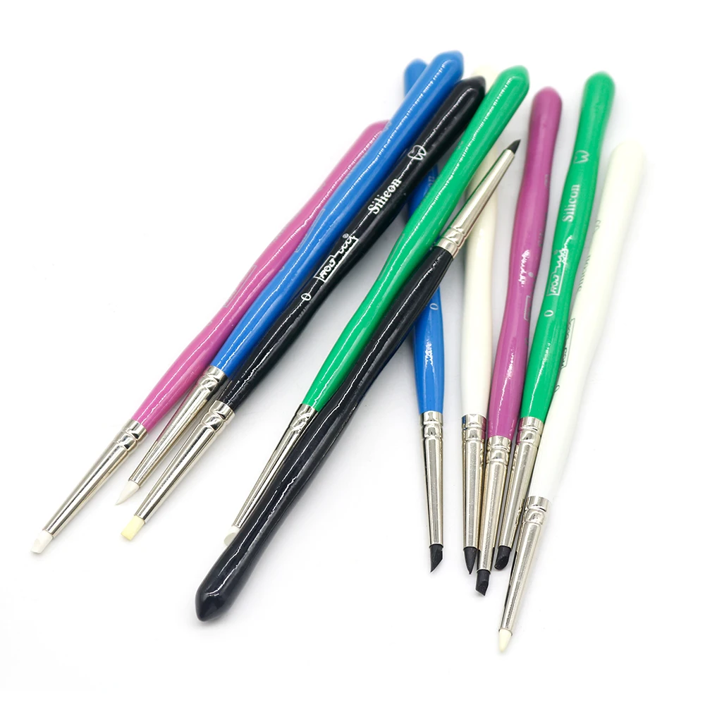 5 Colored Adhesive Composite Resin Cement Porcelain Molded Silicone Brush Pens s