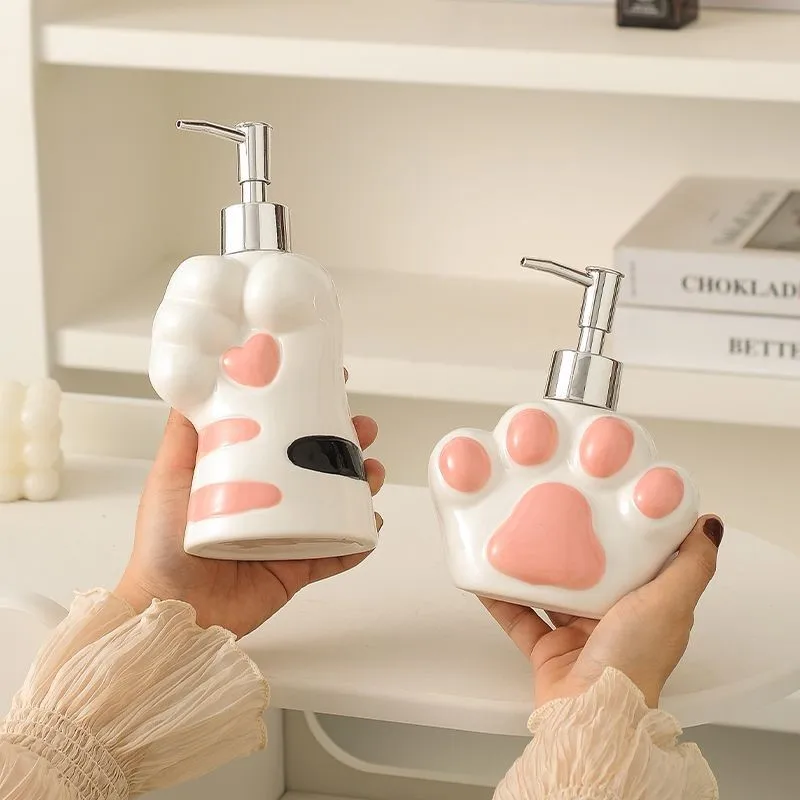 Creative Ceramic Hand Sanitizer Bottles Bathroom Shower Gel Hand Dishwashing Essence Cute Empty Separate Press Bottles ZE259