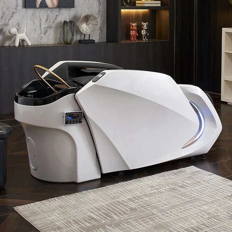 Light and intelligent electric shampoo bed for hairdressing room, for Thai fumigation head treatment