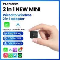 Adaptador inalámbrico Carplay inalámbrico Android Auto 2 en 1 Dongle inteligente Plug and Play actualización Fota 5G WIFI para Audi Benz Volvo Kia Toyota