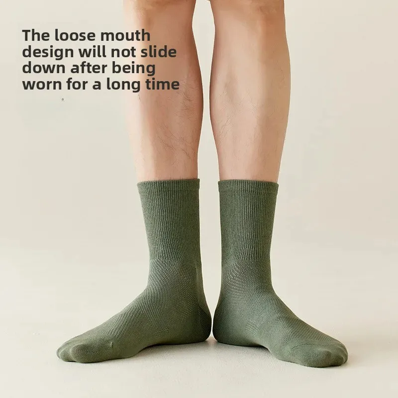 1/5 Pairs 95% Combed Cotton Socks Men Business Dress Long Socks Soft Breathable Spring Summer Colorful Sock For Man 5Pairs/Lot