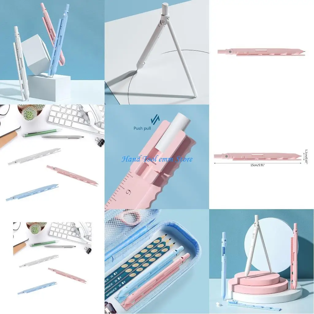 

H37F 4 in 1 Multifunction Arm Drawing Pencils Student Math Geometry