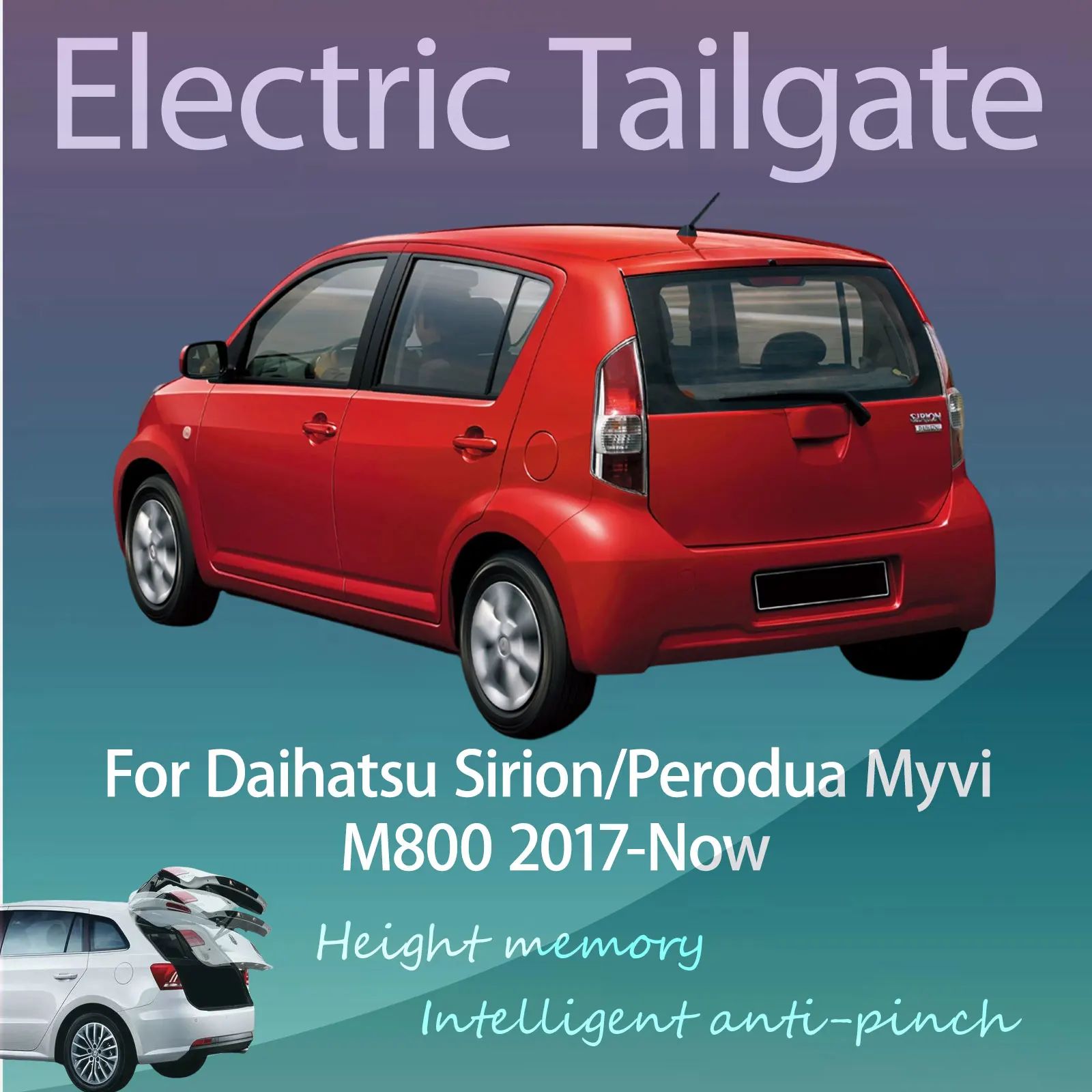 

Для Daihatsu Sirion/Perodua Myvi M800 2017-наст. время: Электрический модифицированный умный автоматический подъемник задней двери с управлением по ключу