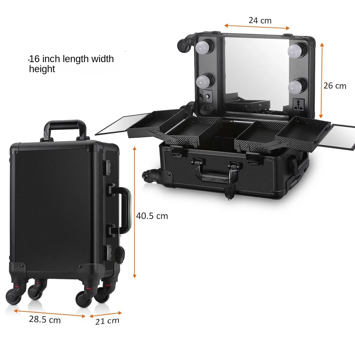 Professional Makeup Case for Makeup Artist Suitcase 16\