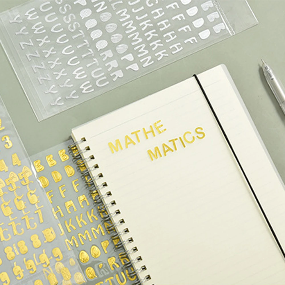 1 Sheet Cute Notebook DIY Album Journaling Alphabet Stickers Decoration Tools Number Sticker Hand Book