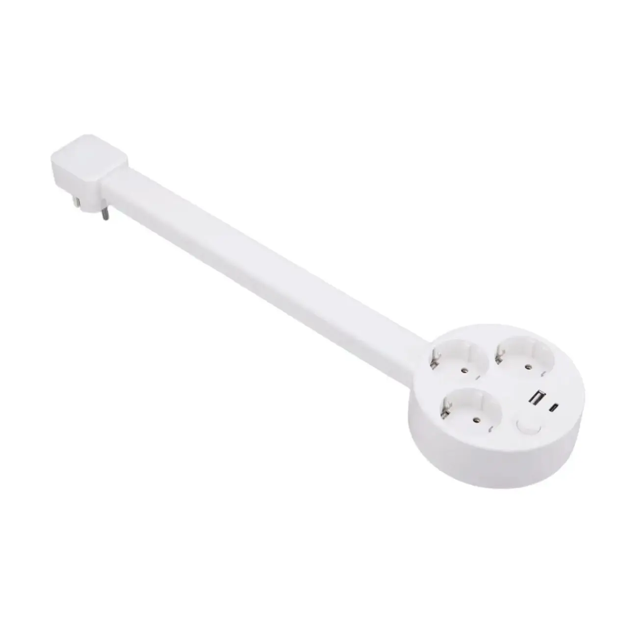 Hot Selling Small EU Standard 360 Degree Rotating Vertical Power Extender with Flame-retardant Plastic Socket