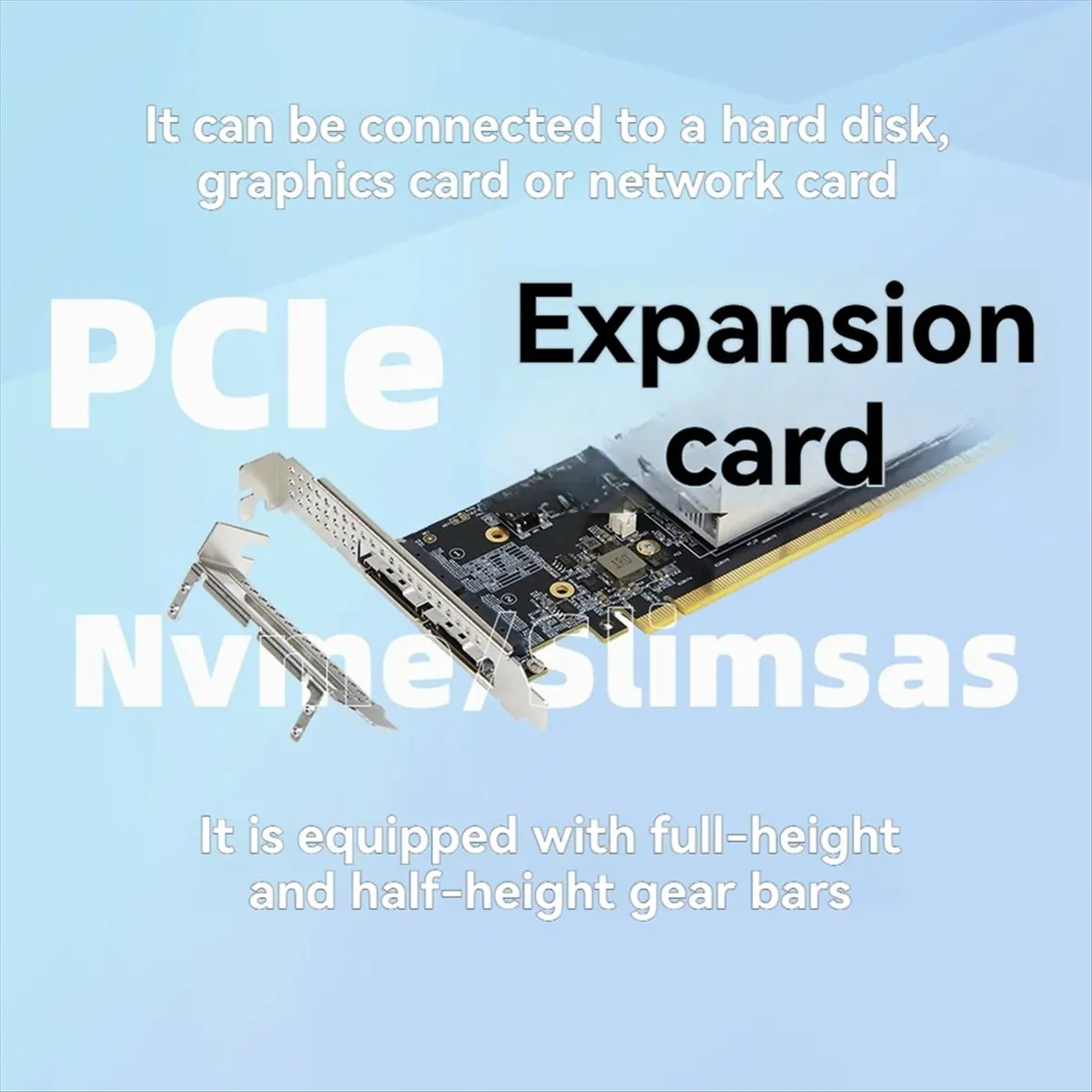 ~【A148Z】PCIe 3.0 X16 Expansion Card PLX8749 Split-Free M.2 NVME SSD Expansion Card Compatibility External Graphics Card