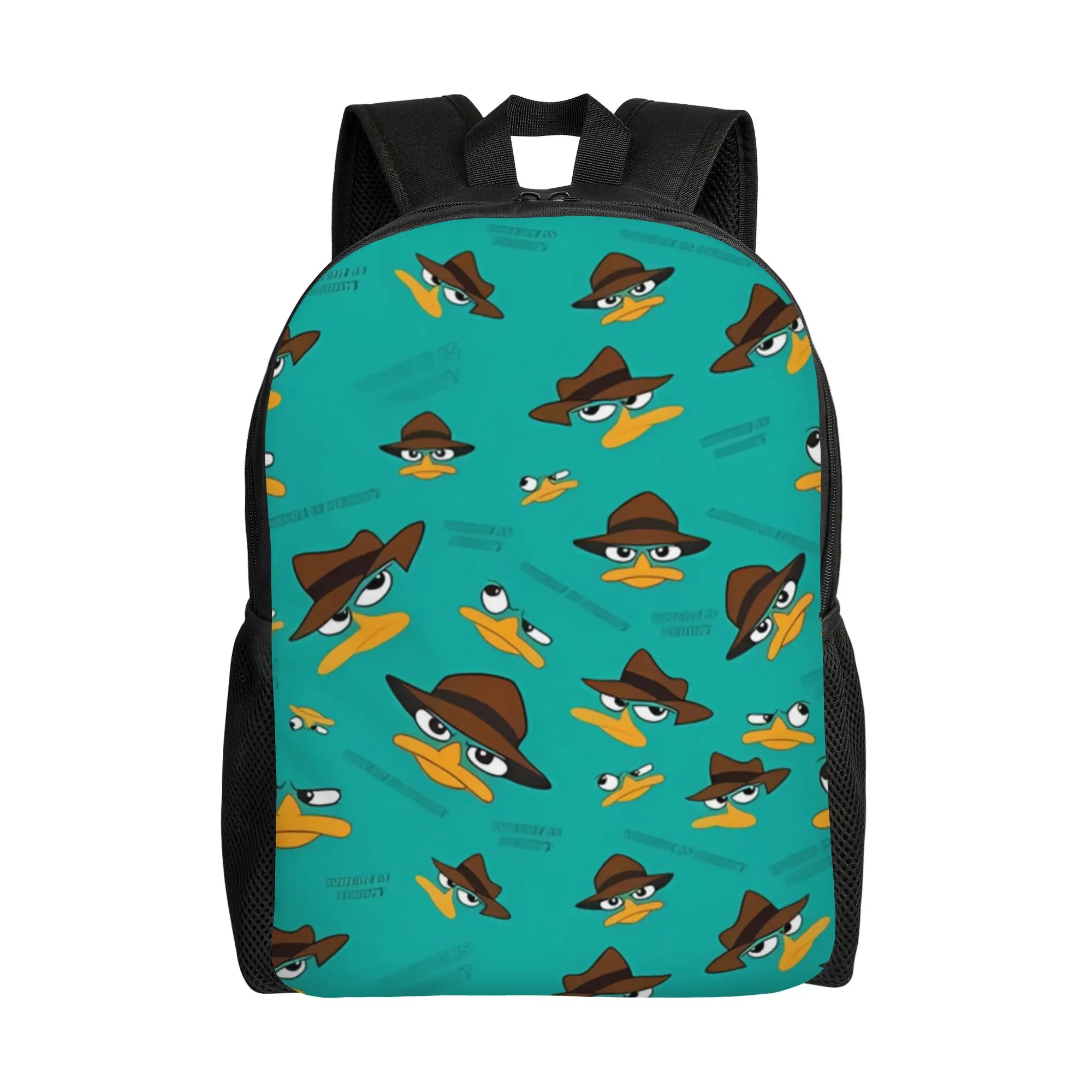 

Back to school season Perry The Platypus Backpack Phineas and Ferb Office Staff Solid Backpack