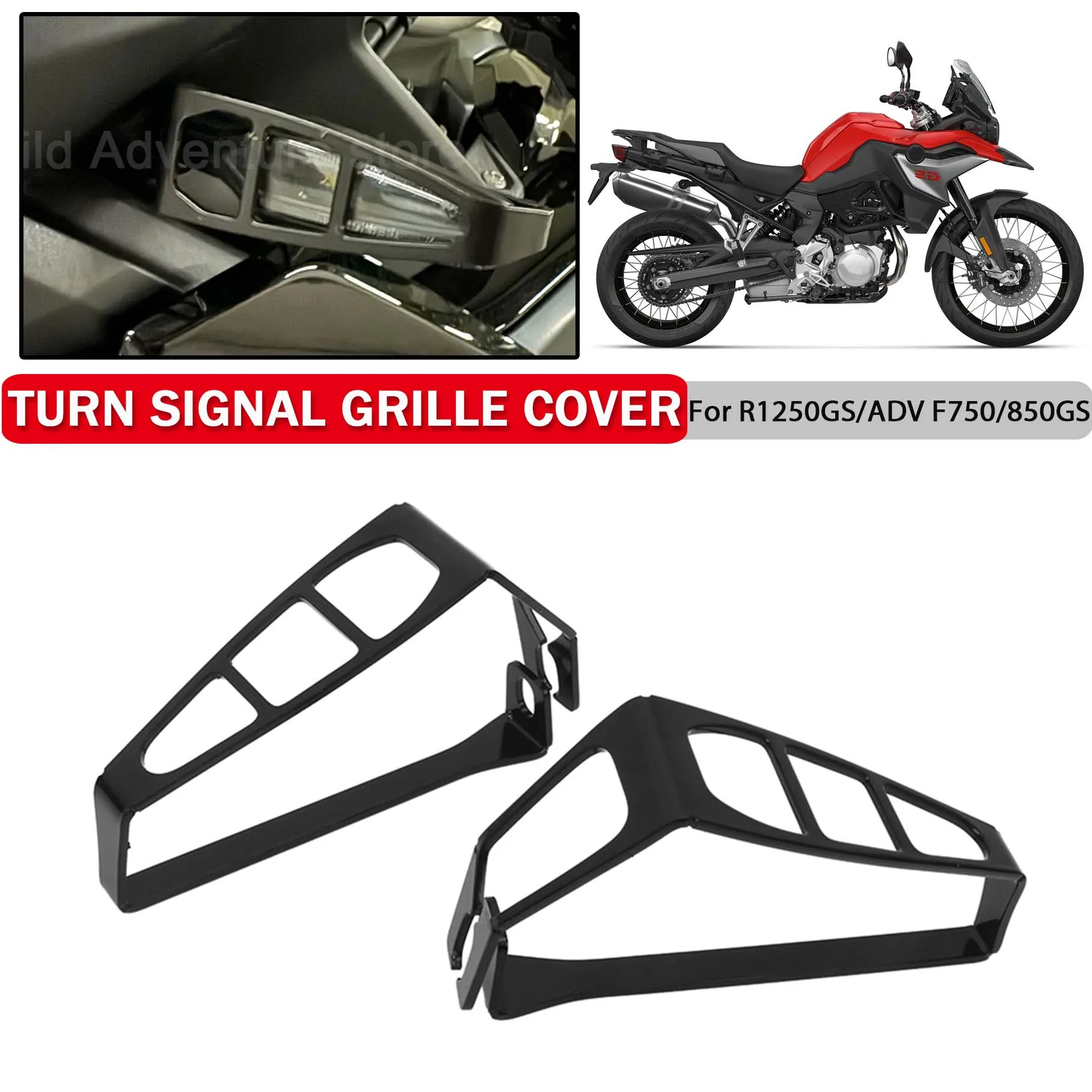 

Motorcycle Front Rear Turn Signal Grille Cover Guard For BMW F750GS R1250GS F850GS ADV F 750GS 850GS R 1250GS F750 F850 R1250 GS