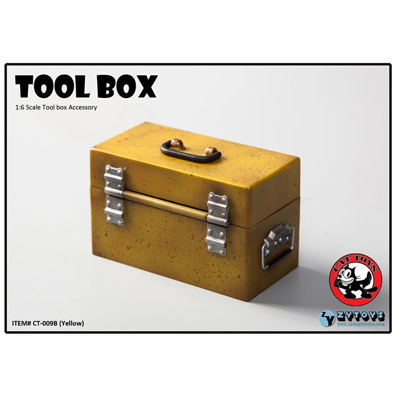 Toolbox 1/6 Scale Miniature Repair Kit Red Yellow Brown CT009 Soldier BJD OB OD Dollhouse Action Figure Dolls Accessories