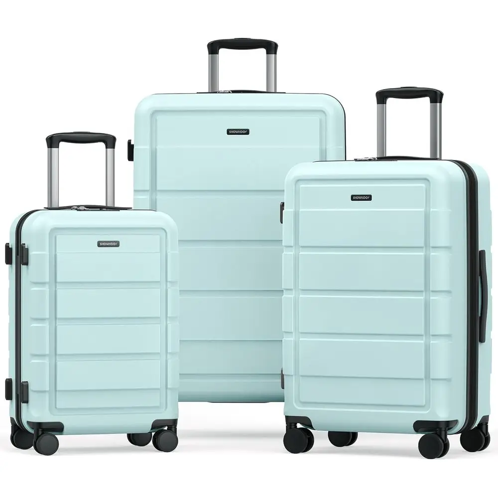 

Расширяемый чемодан из 100% поликарбоната с замком TSA, двойными колесами, мятно-зеленый