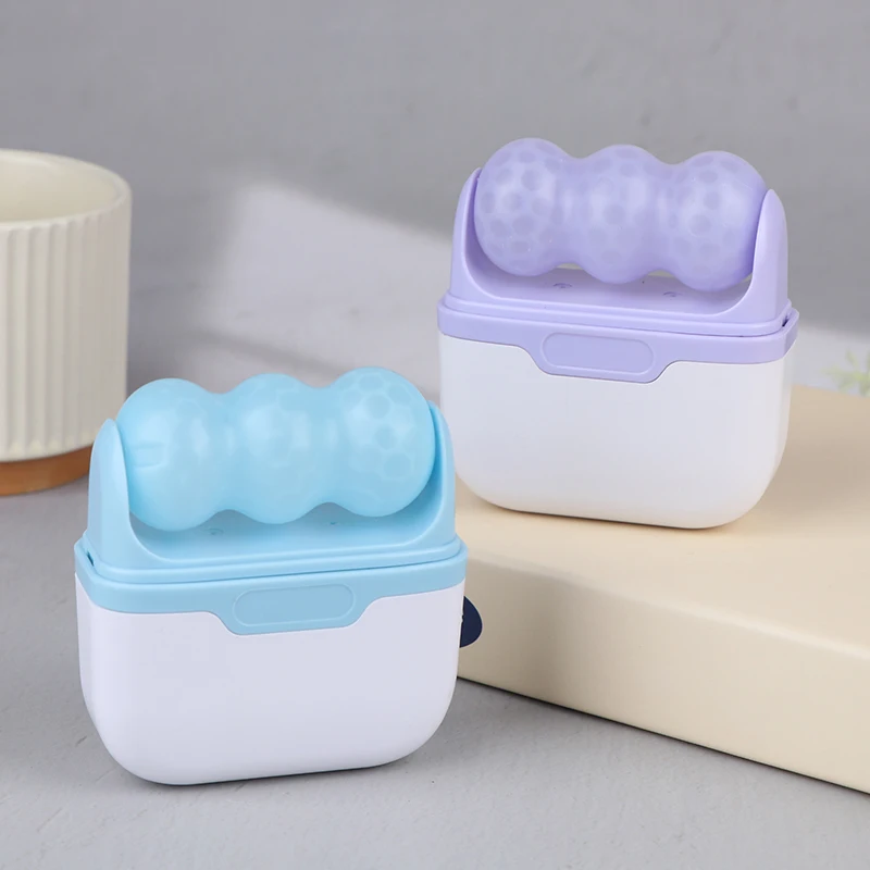 2in1ダブルヘッドアイスローラーマッサージ器 顔のむくみ、痛み緩和、冷感療法マッサージローラー、スキンケアツール