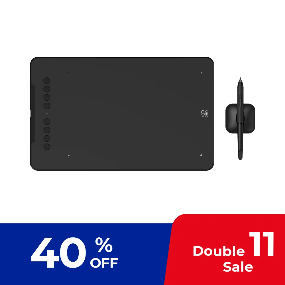 XPPen Deco 01 V3 Digital Graphics Tablet 10x6 inch 16384 Level Battery-free Pen Support Windows Mac for Drawing Animation