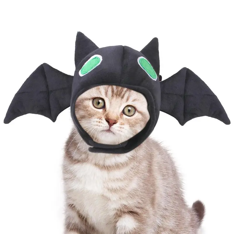 Party Hats For Dogs Halloween Bat Shape Headgear Hat For Cats Adjustable Halloween Hat Soft & Warm Pet Accessories For Carnival