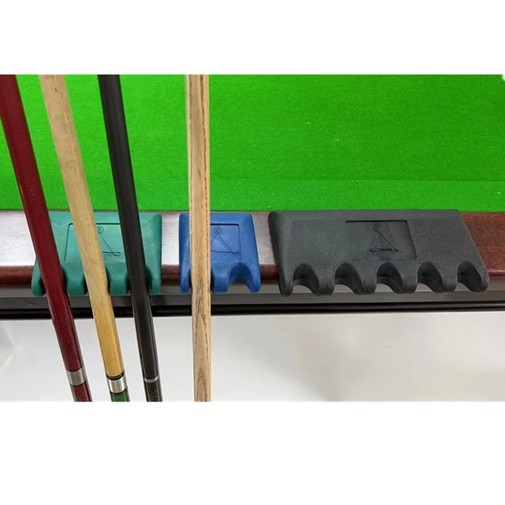PVC Billiard Cue Holder Rack With 2 3 4 5 Slot Black Hard Plastic Pool Cue Support Stand Bracket Billiard Replace Accessories