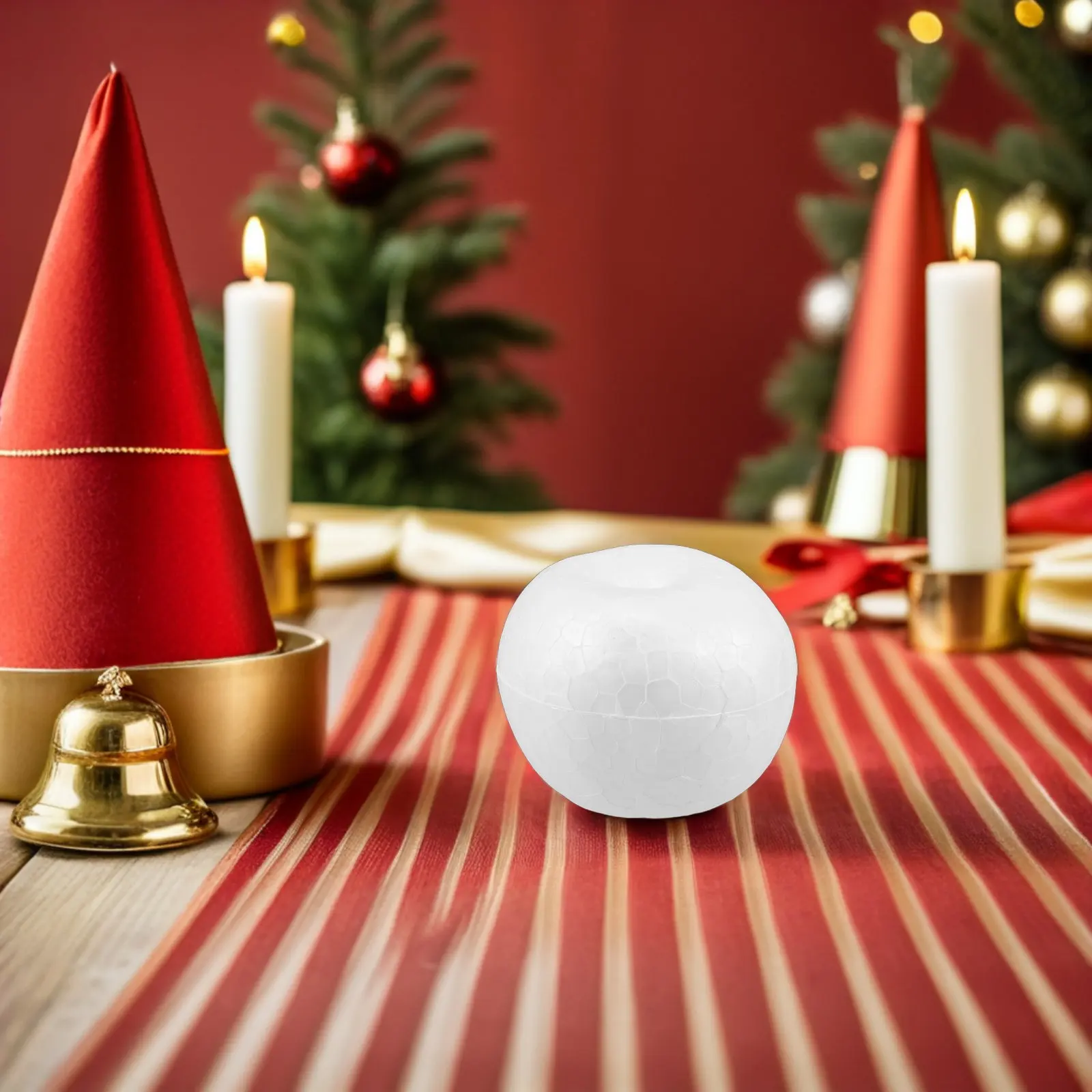 20Pcs Mini White Foam Fruit Ornaments 7.5cm DIY Christmas Tree Hanging Craft Supplies Polystyrene Holiday Decor School Art
