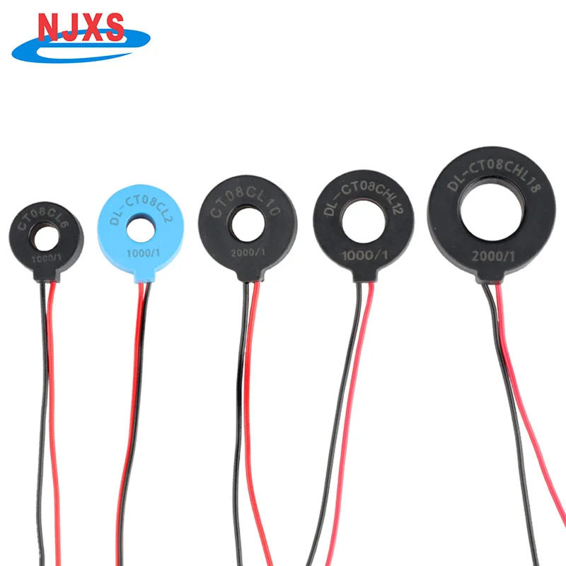 NJXSE DL-CT08CHL12 1000/1 2000/1 Current Transformer Precision Toroidal CT AC 1A 5A 10A 20A 30A 50A 60A Mini Current Transformer