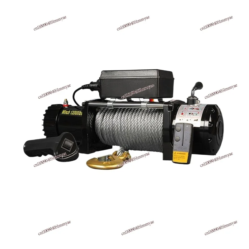 

Electric Winch Vehicle Winch 12V24V Electric Winch 10 Tons Off-road Vehicle Self-rescue Traction Motor Hand Crank