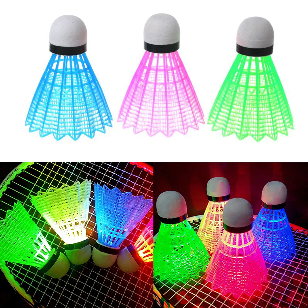 กีฬากลางคืนกลางแจ้งแสงลูกบอล Light Up LED แบดมินตันแบดมินตันการฝึกอบรม Ball Luminous แบดมินตัน