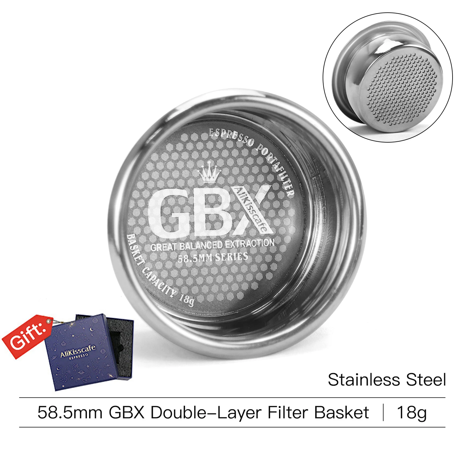 Kaffee Filter Korb 58MM AEX Präzise 18g 22g Puck Bildschirm Für Boden Siebträger Espresso Maschine Zubehör barista Werkzeuge