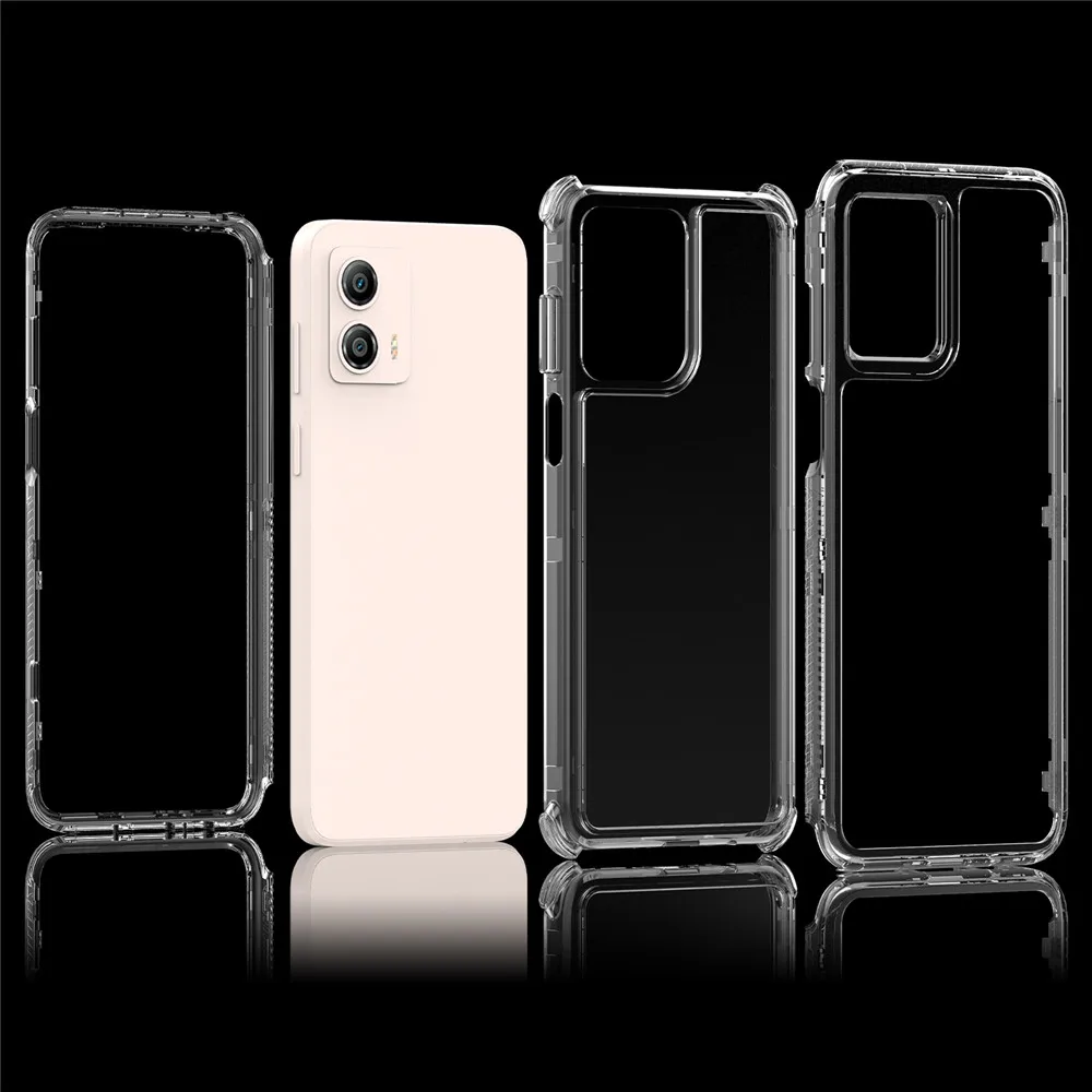 For Motorola Moto G13 G23 G53 Luxury Full PMMA + TPU Cover three-in-one Case For Moto G 13 G 23 G 53 Protective Phone Case