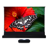 Yovanxer S Pro Motorized Floor Rising Projector Screen 120 Inch ALR Electric Tension Projection Screen For UST Projector HD 4K