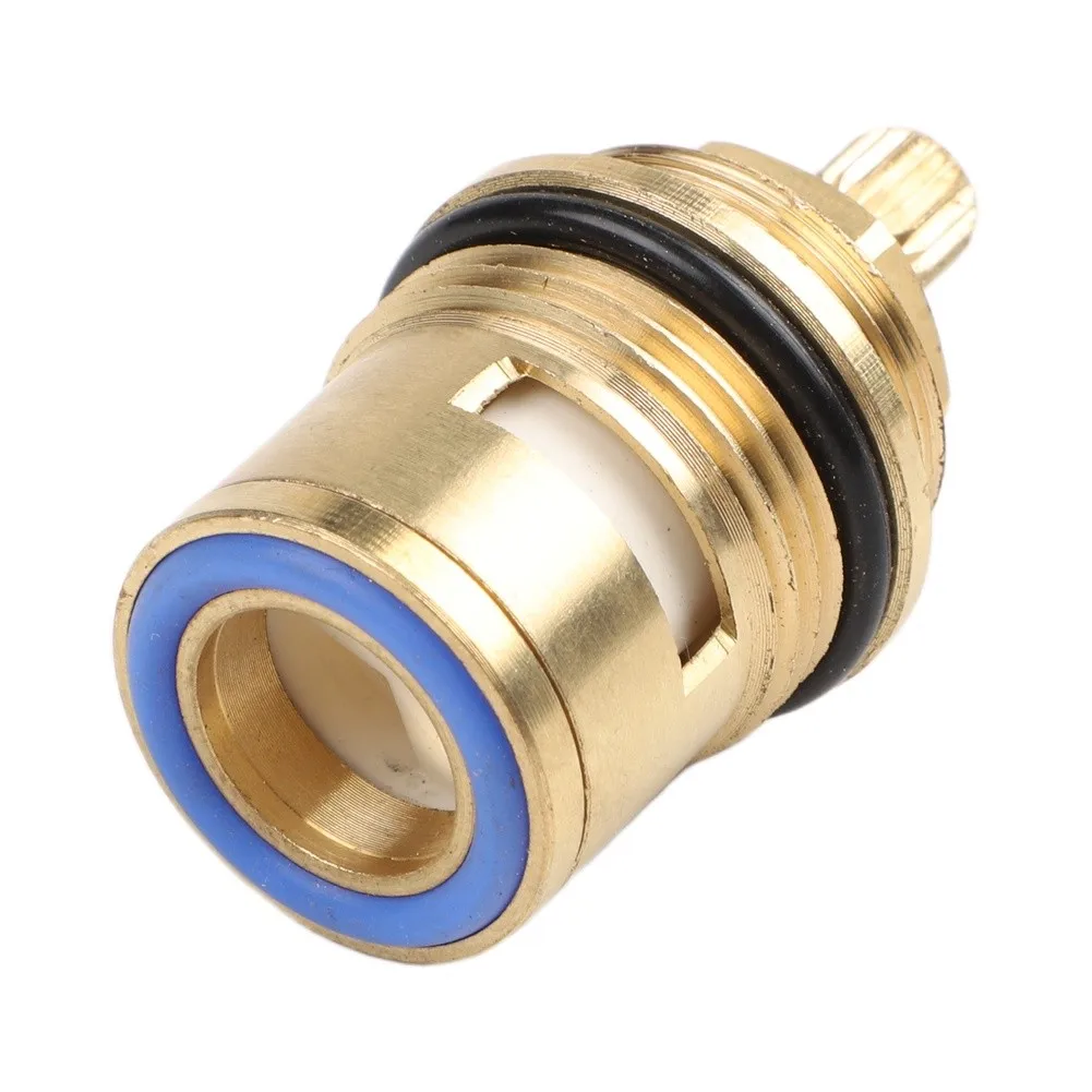Disc Cartridge Kit 2 Pieces for 3/4 Inch Household Tap Valves with Brass Construction and Dual Hot Cold Core Compatibility